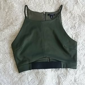 Green crop top
